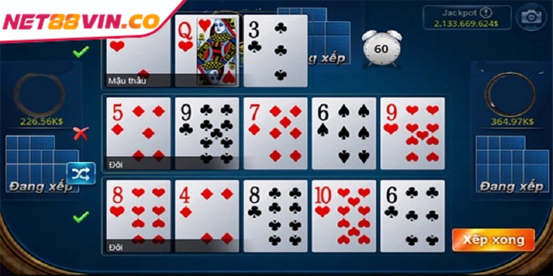 Chiến thuật xếp bài mậu binh chuẩn nhất cho anh em Game thủ hãy thực hành, nâng cao chiến thuật xếp bài mậu binh